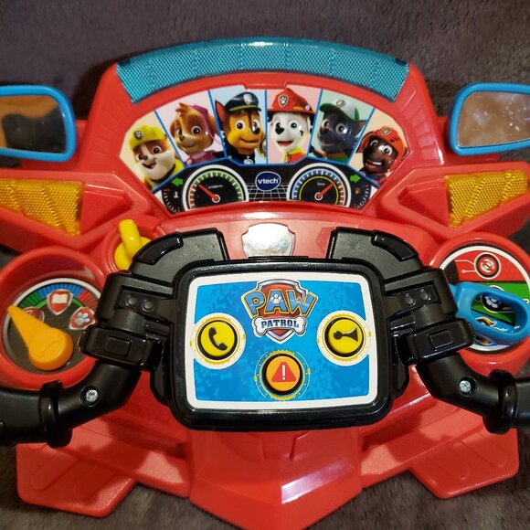 VTech PAW Patrol Pup Pad Driver Interactive Talking Handlebars with Light/Sound - Picture 3 of 11